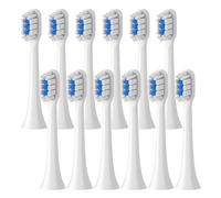 Replacement Brush Heads ,Compatible For Xiaomi, Mijia T301 T302 T501 /501CSonic Electric Toothbrush Head DuPont Soft Bristle Nozzles(T301-302-WH-12Pcs)