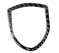 [Replacement] Cadre de revêtement d'habillage d'emblème de Logo Avant extérieur de Voiture en Fiber de Carbone Noir adapté for Porsche for Cayenne for Macan 2014-2019 WANZHI