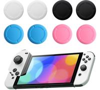 Replacement Cover for Switch Joycon Controller,Thumbsticks Protector for Switch/Lite Silicone Protective Accessories Joystick 3D Grips Caps (D:2PCS Four Colors)