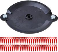 Replacement Cutting Disc & 60 Blades Replacement Lawn Mower Blades Plastic Lawn Mower Replacement Disc Cutting System for Cordless Lawn Mowers for Home Garden