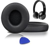 Replacement Ear Pads for Beats Solo 2 & Solo 3 Wireless Over-Ear Headphones, Protein Leather Covered Earmuffs, Noise Cancelling Memory Foam