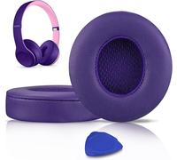 Replacement Ear Pads for Beats Solo 2 & Solo 3 Wireless Over-Ear Headphones, Protein Leather Covered Earmuffs, Noise Cancelling Memory Foam