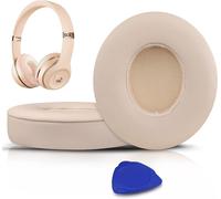 Replacement Ear Pads for Beats Solo 2 & Solo 3 Wireless Over-Ear Headphones, Protein Leather Covered Earmuffs, Noise Cancelling Memory Foam