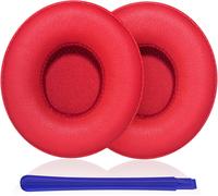 Replacement Ear Pads for Beats Solo 3 / Beats Solo 2 Headphones, Red