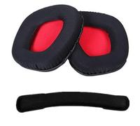 Replacement Earpads Memory Foam Ear Cushion Cover for Gaming Headset Earmuffs Pads Manchon en Mousse(1 Set Red)