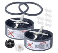 Replacement Extractor Blades 2-Pack for 600W 900W Blenders | Fits 600W/900W systems, 2-pack value, six-fin design, breaks tough ingredients, nutrient release