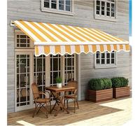 Replacement Fabric Striped Awning,Outdoor Sun Shade,Retractable Patio Awning Top Sunshade Canvas for Sun Courtyards,porches(Yellow-a,W10xL8.2FT)