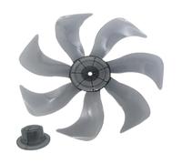 Replacement Fan Blade 14 Inch 7 Blade Design for Standing Fan Table Fan Low Noise Temperature PP Plastic Home Office Desk Fan Accessories Grey