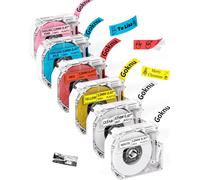 Replacement for P Touch M Tape MK221 MK221sbz MK231,M950 Compatible with PT-M95 PTM95 PT-70BM PT-65 PT-90 PT-80 PT-85 Label Printers,12mm x 8m