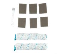 Replacement Kit for pour leifheit Regulus pour aqua pour powervac 2 Rollers | 2 brush rollers, 6 sponge filters, 1 cleaning brush, fits Regulus pour aqua pour powervac models