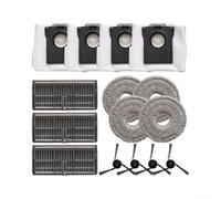 Replacement Kit for pour mova P10 Pro Ultra Filters Mops Replacement | Includes HEPA filters, microfiber mops, dust bags, side brushes; fits pour mova P10 Pro Ultra models perfectly