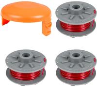 Replacement Line Spool for Gardena Turbo 5364-20 Strimmer Spool with 1 Cap 05328-20 for Gardena Turbo SmallCut Trimmer (Item No. 2401) (3 Spools+1 Cover)