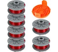 Replacement Line Spool for Gardena Turbo 5364-20 Strimmer Spool with 1 Cap 05328-20 for Gardena Turbo SmallCut Trimmer (Item No. 2401) (6 Spools+1 Cover)