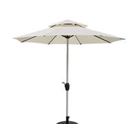 Replacement Parasol Canopy For 8-Rib Cantilever Umbrella - Double Tier Garden Umbrella Cover | Waterproof & UV Protected Fabric For Backyard, Patio, Poolside (Canopy Only)