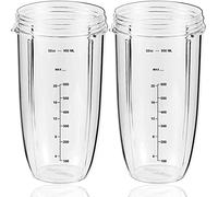 Replacement Parts 32oz Blender Cups (2 Packs) Replacement Blender Cups Compatible with NutriBullet 600w and 900w Blender
