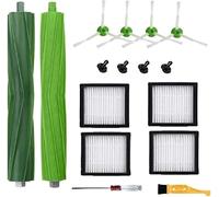 Replacement Parts accessories Compatible for iRobot Roomba i3 i3+ i4 i6 i6+ i7 i7+ i8 i8+/Plus E5 E6 E7 I,E &J Series Vacuum Cleaner,1 Set Rubber Brushes 4 HEPA Filters & 4 Side Brushes