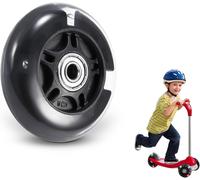 Replacement Scooter Wheels - Led Flash 80mm Maxi Micro Skate Wheels With Rear Roller Lights Abec-7 Bearings