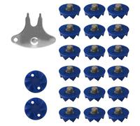 Replacement Shoe Spikes, Blue Shoe Cleat Set, 0.71 inches Non Slip Studs, Shock-Absorbing Accessory for Sneaker Field Safety Outdoor Stability Running Better Grip