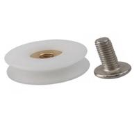 Replacement Shower Door Rollers 4/8pcs 22mm Diameter Nylon Brass Grooved Wheels for 3-6mm Thickness Glass Doors Water Tolerant Anti Rust(4pcs)