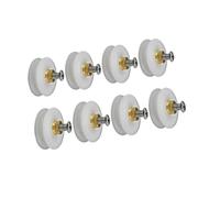 Replacement Shower Door Rollers 4/8pcs 22mm Diameter Nylon Brass Grooved Wheels for 3-6mm Thickness Glass Doors Water Tolerant Anti Rust(8pcs)