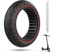 Replacement Solid Rubber Tyre With 1 Mounting Tool For Electric Scooter - Replacement Solid Rubber Wheels - 10 X 2.5 Inch - Solid Rubber Tyres - Red