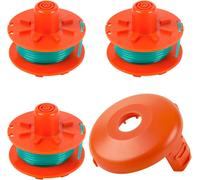 Replacement Spool for Gardena Brushcutter,05367-20 with Cover 05329-20 for Gardena Turbo SmallCut Strimmer (Spool x 3 + 1 Cover)