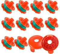 Replacement Spool for Gardena Turbo SmallCut Strimmer Item 2404 & 2402,5367-20 with Lid 5329-20 (10 Spools + 2 Covers)