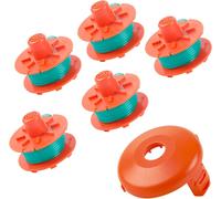 Replacement Spool for Gardena Turbo SmallCut Strimmer Item 2404 & 2402,5367-20 with Lid 5329-20 (5 Spools + 1 Lid)