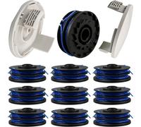Replacement Spool for RAC123 Lawnmower,Compatible with Ryobi RLT5027,RLT4027,RLT4125,RLT6030,RLT5127,RLT6130-5132002670,1.5mm Replacement Spool with Cover RAC122 (10 Spools + 2 Spools + 2 Coco