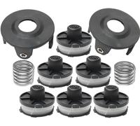 Replacement Threaded Spool for Lawn Mower,Cover Spool,Compatible with Makita 18V Dur181/RF/Z,195858-1/196145-9 Replacement for Grass Trimmer,6 Spare Spools,2 Springs,2 Cover Spool