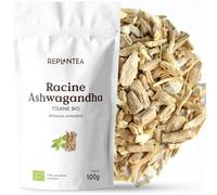 REPLANTEA Infusion d'Ashwagandha Bio 100g | Tisane Adaptogène pour le Stress et l'Anxiété | Aide Naturelle pour la Relaxation et le Sommeil | Racine de Withania Somnifera en Vrac