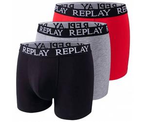 REPLAY Basic Cuff Logo Hommes Boxer-short Lot de 3 I101102-N176 S