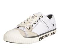 Replay Baskets Lexs Fashion pour Homme, Ecru, 44 EU