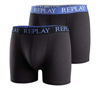 REPLAY Boxer, avec Logo (2 pièces), Black/Turquoise, L Homme