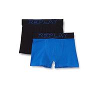 REPLAY Boxer, avec Logo (2 pièces), Cobalt Blue/Black, XL Homme