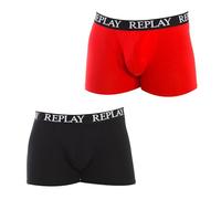 REPLAY Boxer, Logo (2 pièces), Rouge/Noir, L Homme