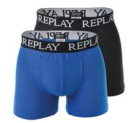 REPLAY Boxers bleu / gris / noir, Taille L
