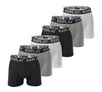 REPLAY Boxers gris chiné / noir / blanc, Taille XXL