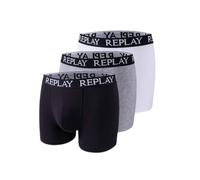 REPLAY Boxers gris / noir / blanc, Taille XXL