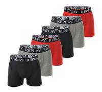 REPLAY Boxers gris / rouge / noir, Taille XL