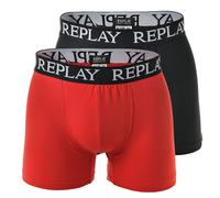 REPLAY Boxers gris / rouge / noir, Taille XL