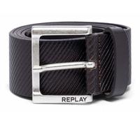 REPLAY Ceinture brun foncé en cuir pour homme - Leather Belt Black Brown 237080 95 cm