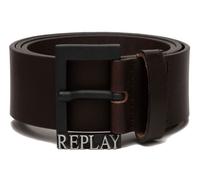 REPLAY Ceinture brun foncé en cuir pour homme - Leather Belt Brown Three 249153 95 cm