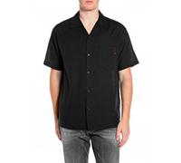 Replay Chemise à Manches Courtes pour Homme, Noir 098 (Noir), S