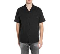 Replay Chemise à Manches Courtes pour Homme, Noir 098 (Noir), XL