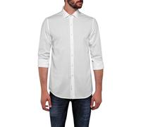 Replay Chemise à manches longues avec stretch pour homme, blanc optique 001 (blanc), M