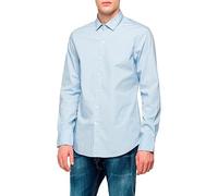 Replay chemise à manches longues pour hommes avec stretch, Azure 905 (bleu), L