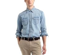 Replay chemise en jean à manches longues pour hommes en coton, bleu clair 010 (bleu), XXL