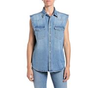 Replay Chemise pour Femme, Bleu Moyen 009 (Bleu), S