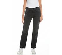 REPLAY Damen Jeans Maijke Straight-Fit, Noir 098-1 (Schwarz), 24W / 28L